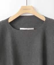 ZMFCE02098 al'aise modulation(アレーズモジュレーション) 【洗える】ラウンドヘムラインニットプルオーバー ダークグレー