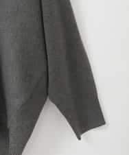 ZMFCE02098 al'aise modulation(アレーズモジュレーション) 【洗える】ラウンドヘムラインニットプルオーバー ダークグレー