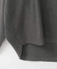 ZMFCE02098 al'aise modulation(アレーズモジュレーション) 【洗える】ラウンドヘムラインニットプルオーバー ダークグレー