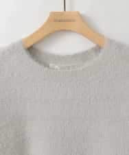 ZMFCE03128 al'aise modulation(アレーズモジュレーション) 【洗える】ニットレイヤードブラウス ライトグレー