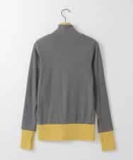 ZMFCE05089 al'aise modulation(アレーズモジュレーション) 配色切り替えリブハイネックプルオーバー ダークグレー