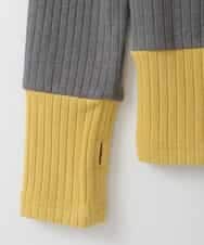 ZMFCE05089 al'aise modulation(アレーズモジュレーション) 配色切り替えリブハイネックプルオーバー ダークグレー