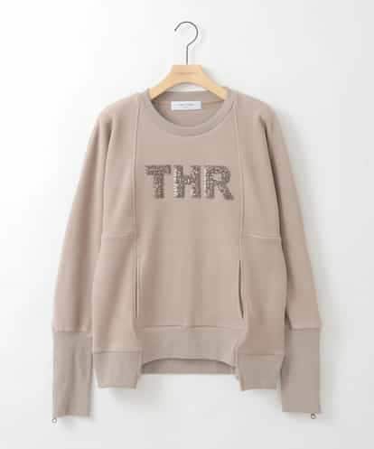 ZMFCE06128 al'aise modulation 起毛スウェットスパングルロゴプルオーバー