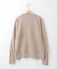 ZMFCE06128 al'aise modulation(アレーズモジュレーション) 起毛スウェットスパングルロゴプルオーバー ダークグレー