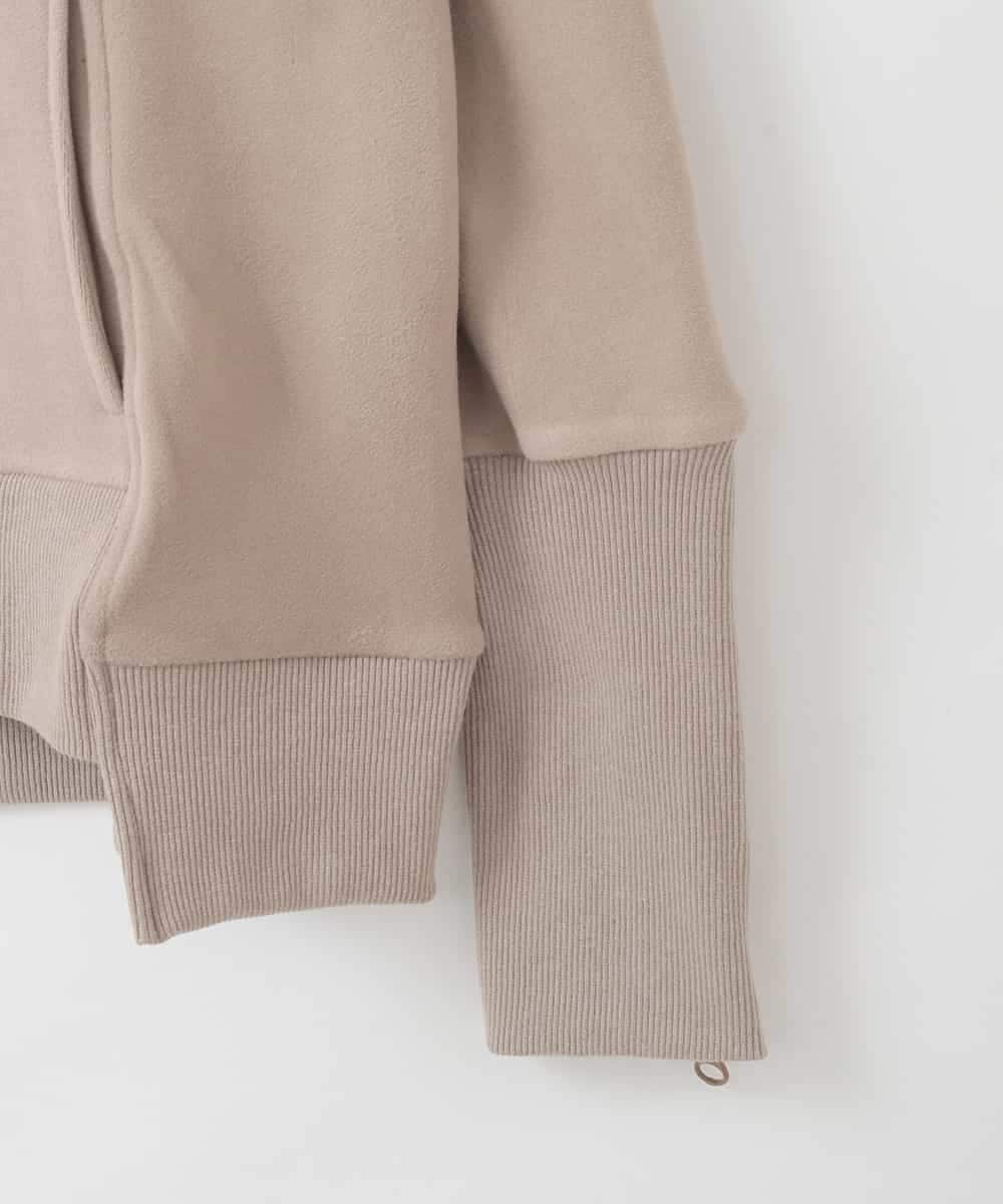 ZMFCE06128 al'aise modulation(アレーズモジュレーション) 起毛スウェットスパングルロゴプルオーバー ダークグレー