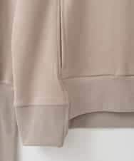 ZMFCE06128 al'aise modulation(アレーズモジュレーション) 起毛スウェットスパングルロゴプルオーバー ダークグレー