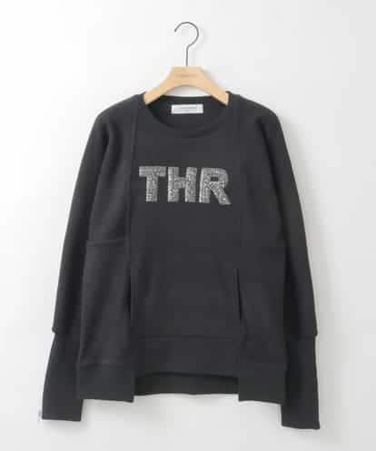 ZMFCE06128 al'aise modulation 起毛スウェットスパングルロゴプルオーバー