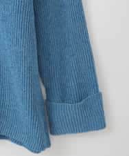 ZMFCE07120 al'aise modulation(アレーズモジュレーション) 衿付きVネックモールヤーンプルオーバー ブルー