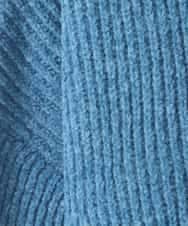 ZMFCE07120 al'aise modulation(アレーズモジュレーション) 衿付きVネックモールヤーンプルオーバー ブルー