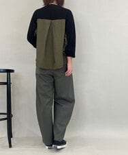 ZMFCE08160 al'aise modulation(アレーズモジュレーション) 【洗える】異素材MIXニットプルオーバー ブラック