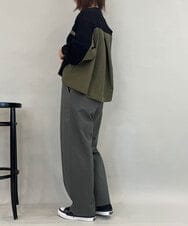 ZMFCE08160 al'aise modulation(アレーズモジュレーション) 【洗える】異素材MIXニットプルオーバー ブラック