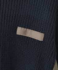 ZMFCE08160 al'aise modulation(アレーズモジュレーション) 【洗える】異素材MIXニットプルオーバー ネイビー