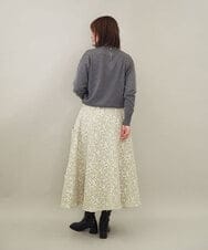 ZMFCE10063 al'aise modulation(アレーズモジュレーション) メタルロゴ刺繍ニットプルオーバー ダークグレー