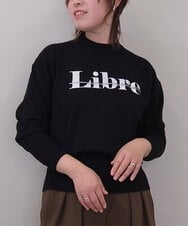 ZMFCE10063 al'aise modulation(アレーズモジュレーション) メタルロゴ刺繍ニットプルオーバー ブラック