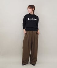 ZMFCE10063 al'aise modulation(アレーズモジュレーション) メタルロゴ刺繍ニットプルオーバー ブラック