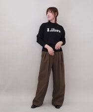 ZMFCE10063 al'aise modulation(アレーズモジュレーション) メタルロゴ刺繍ニットプルオーバー ブラック