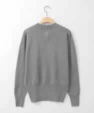 ZMFCE10063 al'aise modulation(アレーズモジュレーション) メタルロゴ刺繍ニットプルオーバー ダークグレー