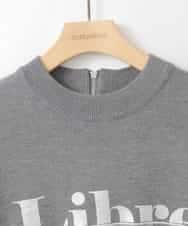 ZMFCE10063 al'aise modulation(アレーズモジュレーション) メタルロゴ刺繍ニットプルオーバー ダークグレー