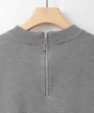 ZMFCE10063 al'aise modulation(アレーズモジュレーション) メタルロゴ刺繍ニットプルオーバー ダークグレー