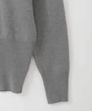 ZMFCE10063 al'aise modulation(アレーズモジュレーション) メタルロゴ刺繍ニットプルオーバー ダークグレー