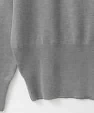 ZMFCE10063 al'aise modulation(アレーズモジュレーション) メタルロゴ刺繍ニットプルオーバー ダークグレー