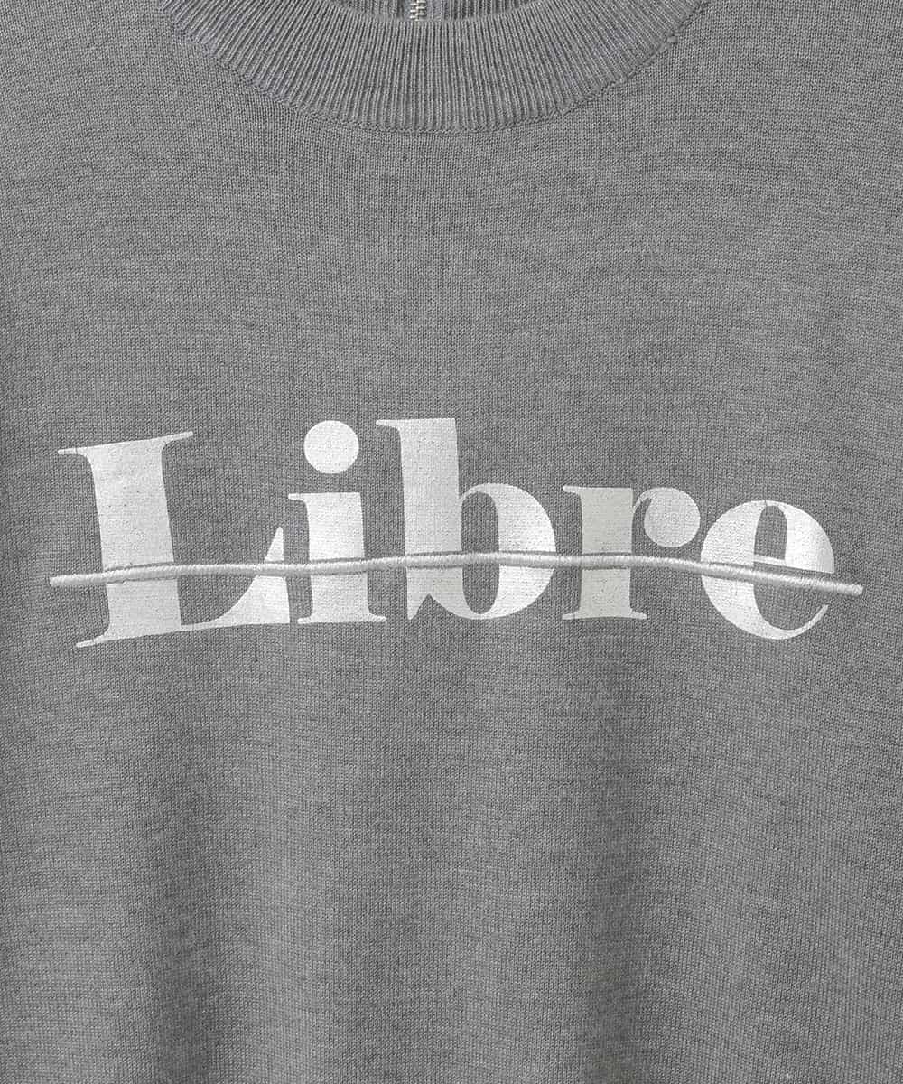 ZMFCE10063 al'aise modulation(アレーズモジュレーション) メタルロゴ刺繍ニットプルオーバー ダークグレー