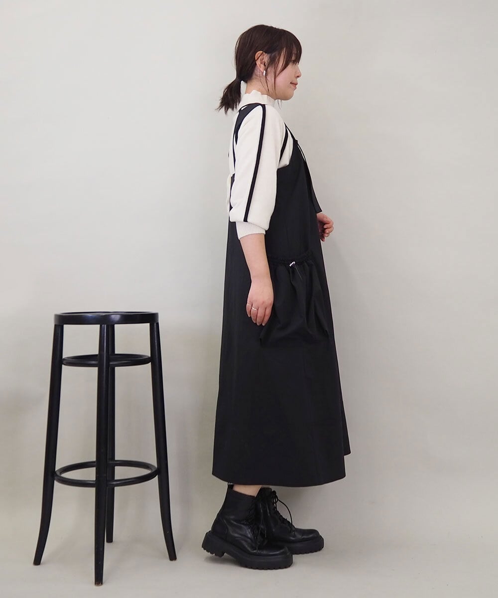 ZMFCE11140 al'aise modulation(アレーズモジュレーション) 【洗える】配色ラインカシミヤ混ニットプルオーバー ホワイト