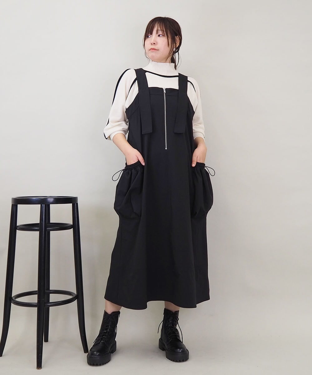 ZMFCE11140 al'aise modulation(アレーズモジュレーション) 【洗える】配色ラインカシミヤ混ニットプルオーバー ホワイト