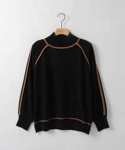 ZMFCE11140 al'aise modulation 【洗える】配色ラインカシミヤ混ニットプルオーバー