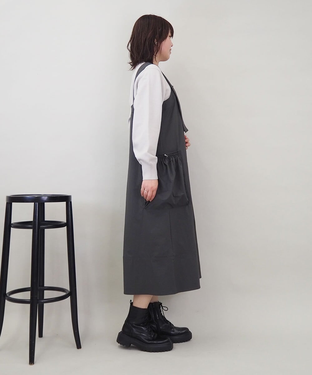 ZMFCE12120 al'aise modulation(アレーズモジュレーション) 【洗える】手書き風メッセージ刺繍ニット ベージュ