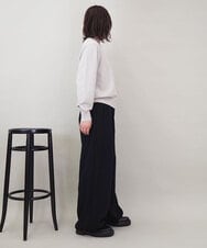 ZMFCE12120 al'aise modulation(アレーズモジュレーション) 【洗える】手書き風メッセージ刺繍ニット ベージュ