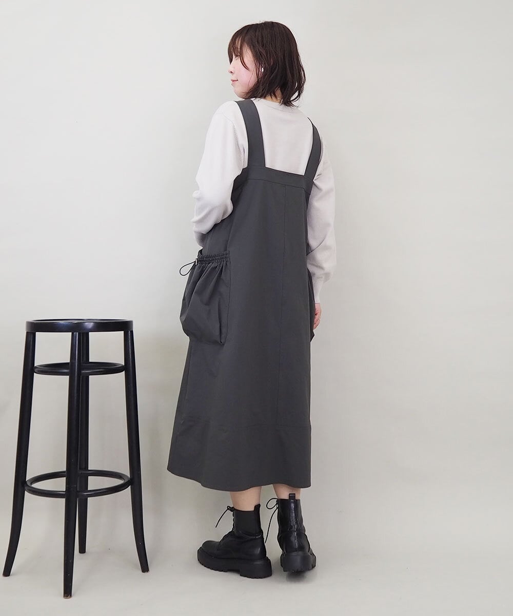 ZMFCE12120 al'aise modulation(アレーズモジュレーション) 【洗える】手書き風メッセージ刺繍ニット ベージュ