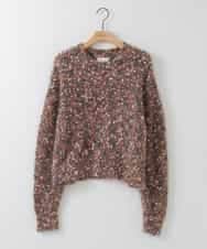 ZMFCE13130 al'aise modulation(アレーズモジュレーション) 【洗える】カラフルシャギーニットプルオーバー ブラウン