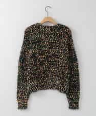 ZMFCE13130 al'aise modulation(アレーズモジュレーション) 【洗える】カラフルシャギーニットプルオーバー ブラック