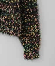 ZMFCE13130 al'aise modulation(アレーズモジュレーション) 【洗える】カラフルシャギーニットプルオーバー ブラック