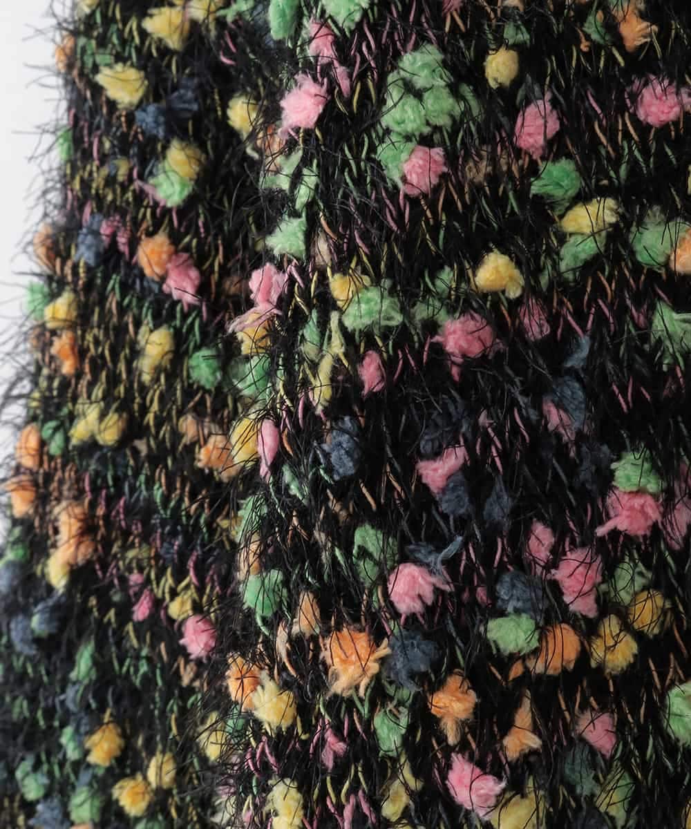 ZMFCE13130 al'aise modulation(アレーズモジュレーション) 【洗える】カラフルシャギーニットプルオーバー ブラック