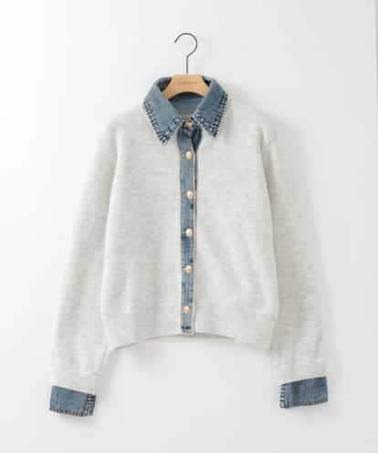 ZMFCE14108 al'aise modulation デニムドッキングニットカーディガン