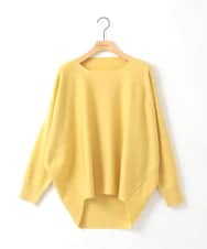 ZMFCE15098 al'aise modulation(アレーズモジュレーション) 【洗える】ラウンドヘムニットプルオーバー ライトイエロー