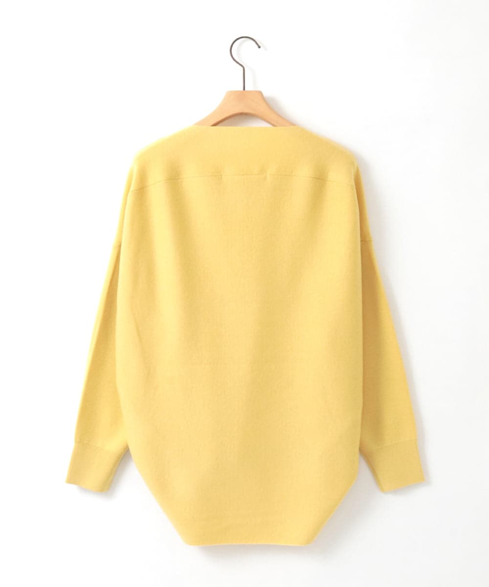 ZMFCE15098 al'aise modulation(アレーズモジュレーション) 【洗える】ラウンドヘムニットプルオーバー ライトイエロー