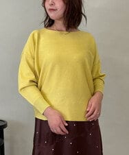 ZMFCE15098 al'aise modulation(アレーズモジュレーション) 【洗える】ラウンドヘムニットプルオーバー ライトイエロー