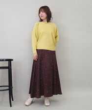 ZMFCE15098 al'aise modulation(アレーズモジュレーション) 【洗える】ラウンドヘムニットプルオーバー ライトイエロー