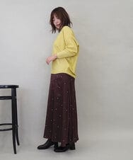 ZMFCE15098 al'aise modulation(アレーズモジュレーション) 【洗える】ラウンドヘムニットプルオーバー ライトイエロー