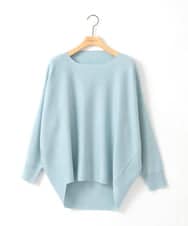 ZMFCE15098 al'aise modulation(アレーズモジュレーション) 【洗える】ラウンドヘムニットプルオーバー ライトブルー