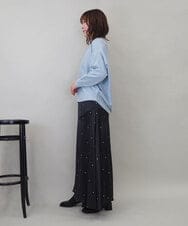 ZMFCE15098 al'aise modulation(アレーズモジュレーション) 【洗える】ラウンドヘムニットプルオーバー ライトブルー