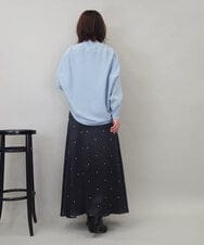 ZMFCE15098 al'aise modulation(アレーズモジュレーション) 【洗える】ラウンドヘムニットプルオーバー ライトブルー