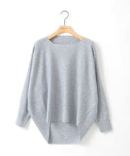 ZMFCE15098 al'aise modulation(アレーズモジュレーション) 【洗える】ラウンドヘムニットプルオーバー ライトグレー