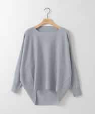 ZMFCE15098 al'aise modulation(アレーズモジュレーション) 【洗える】ラウンドヘムニットプルオーバー ライトグレー