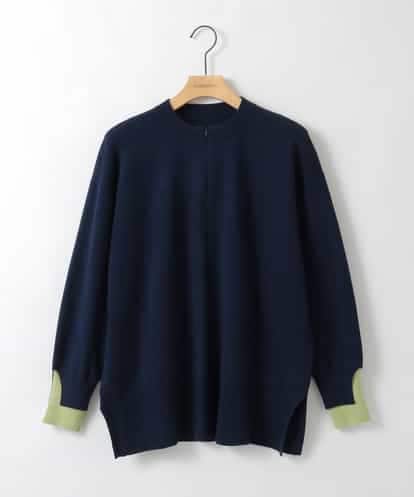 ZMFCE21145 al'aise modulation 【洗える】配色レイヤードリブニットプルオーバー