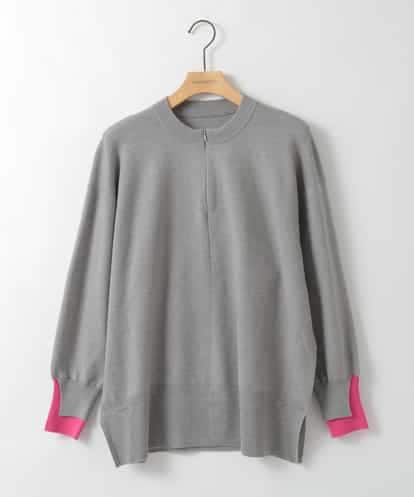 ZMFCE21145 al'aise modulation 【洗える】配色レイヤードリブニットプルオーバー