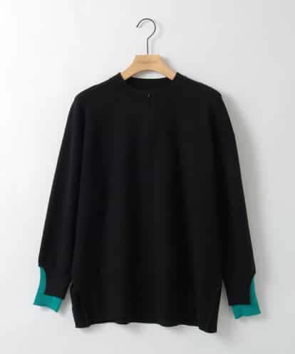 ZMFCE21145 al'aise modulation 【洗える】配色レイヤードリブニットプルオーバー
